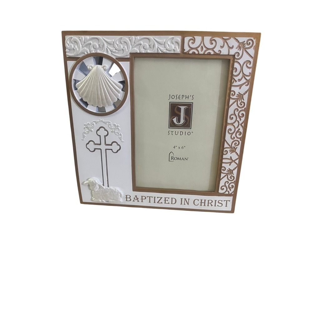 Josephs Studio Roman Baptized in Christ Picture Frame 4x6 Religious Baptism Gift